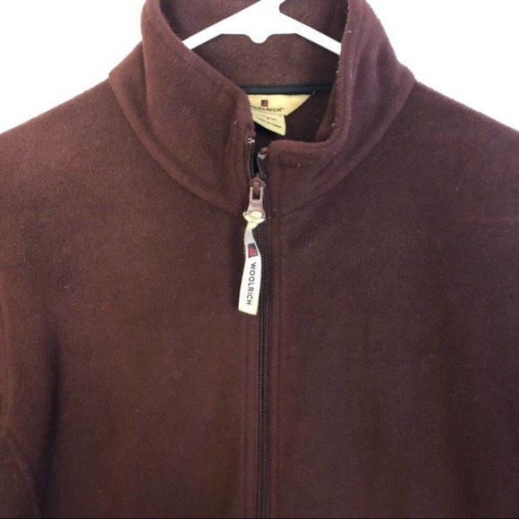 Woolrich Mulberry Full Zip Fleece Jacket Burgundy Women's Size Small - Picture 3 of 6